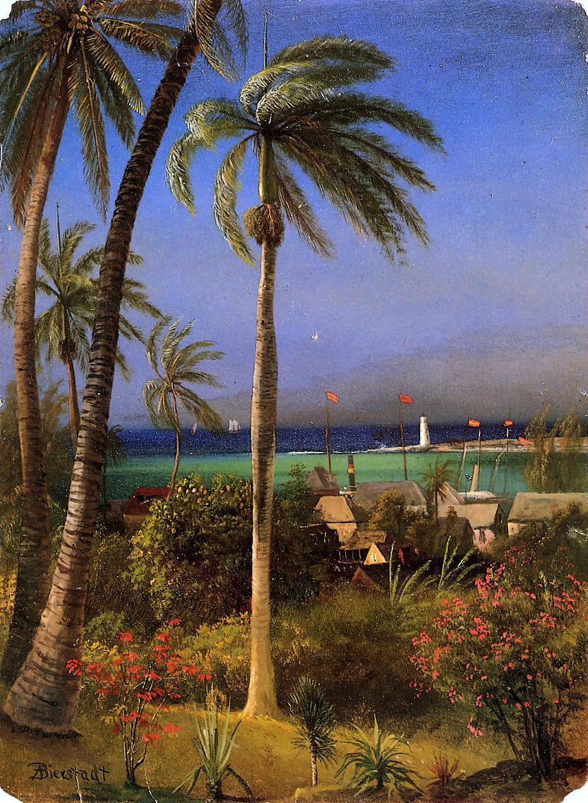 Albert Bierstadt Bahamian View - Canvas Print