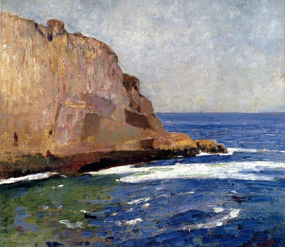 Emil Carlsen Bald Head Cliff, York, Maine - Canvas Print