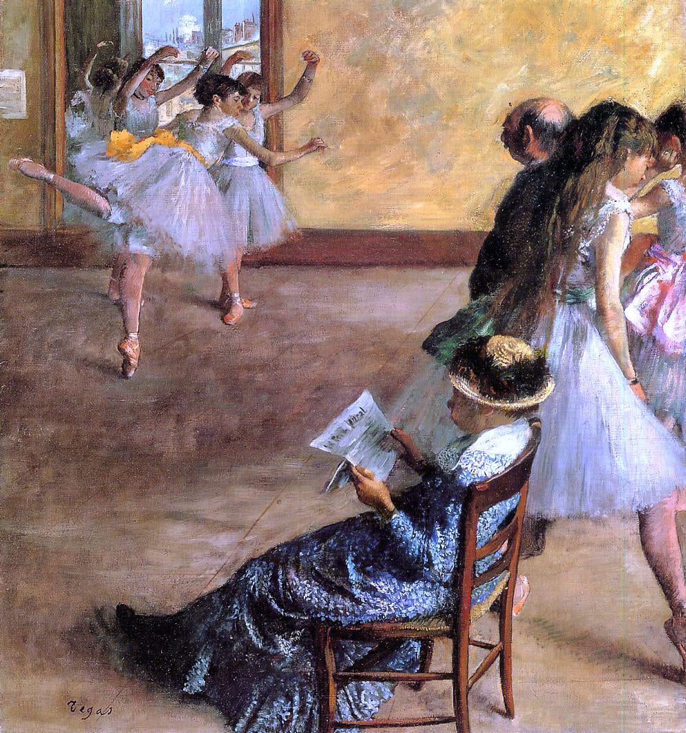 Edgar Degas Ballet Class, The - Canvas Print