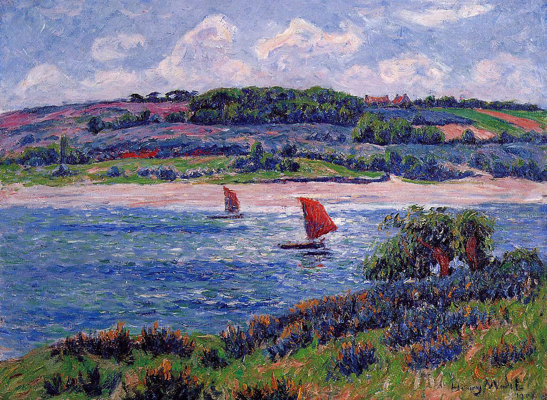 Henri Moret Balon River, Fnistere - Canvas Print