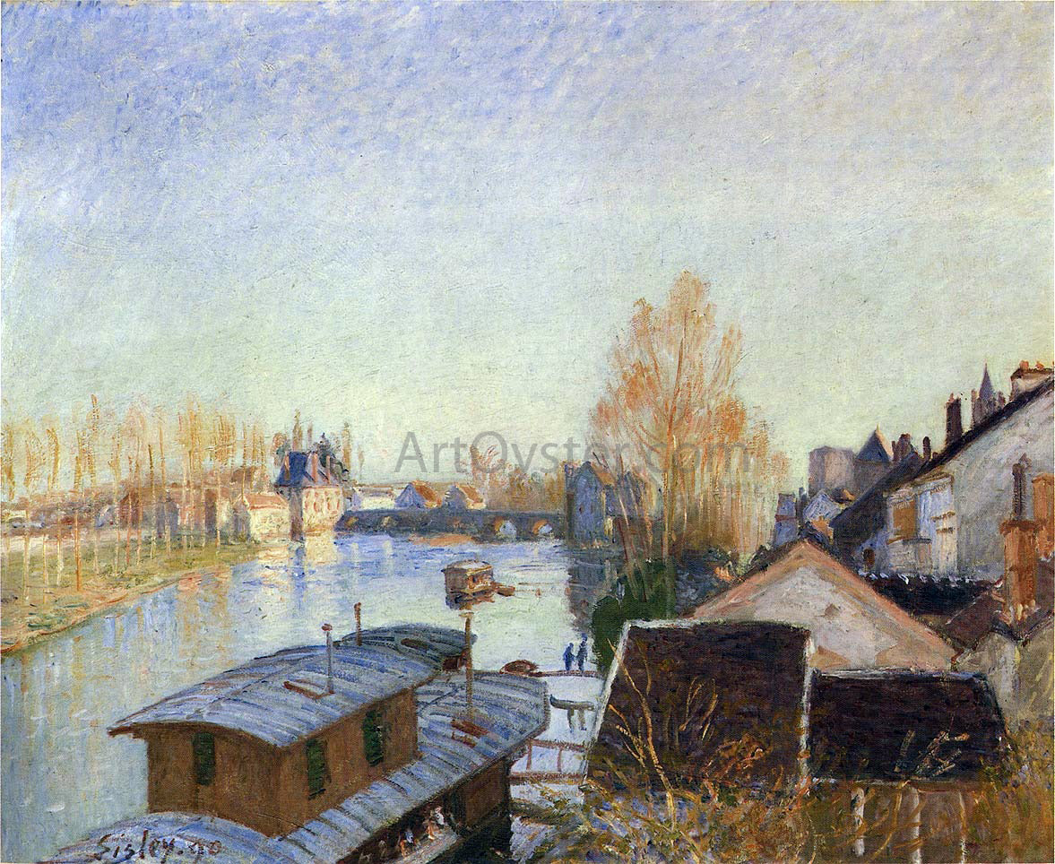 Alfred Sisley Banks of the Loing near Moret - Canvas Print