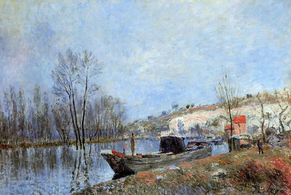 Alfred Sisley Banks of the Loing Towards Moret - Canvas Print