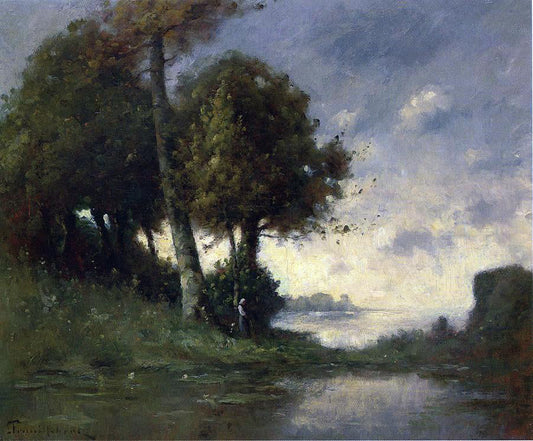 Paul Desire Trouillebert Banks of the Marne, Near Angers - Canvas Print