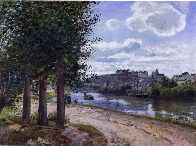 Camille Pissarro Banks of the Oise - Canvas Print