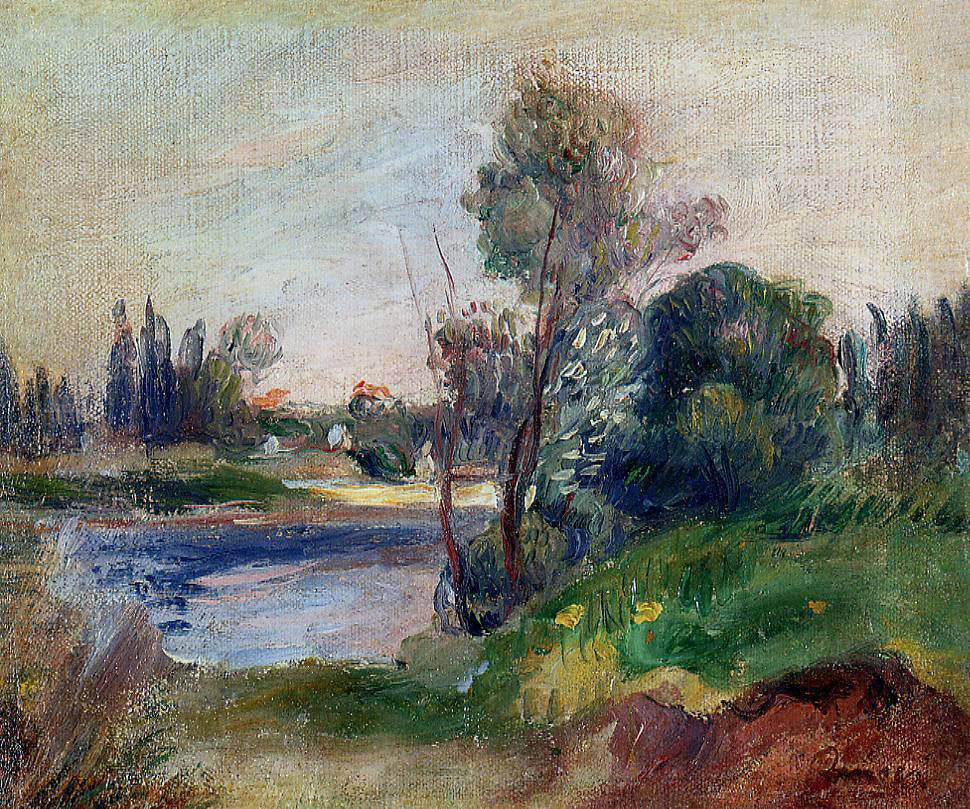 Pierre Auguste Renoir Banks of the River - Canvas Print