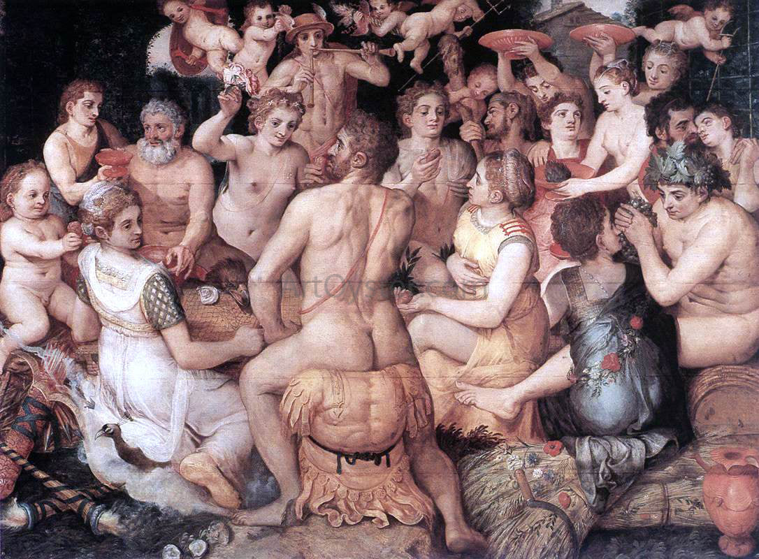 The Elder Frans Floris Banquet of the Gods - Canvas Print