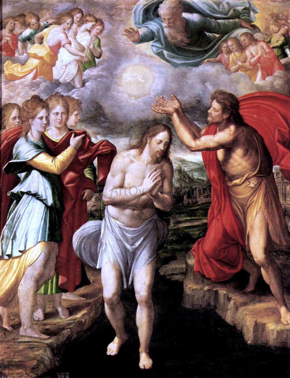 Juan Fernandez De Navarrete Baptism of Christ - Canvas Print
