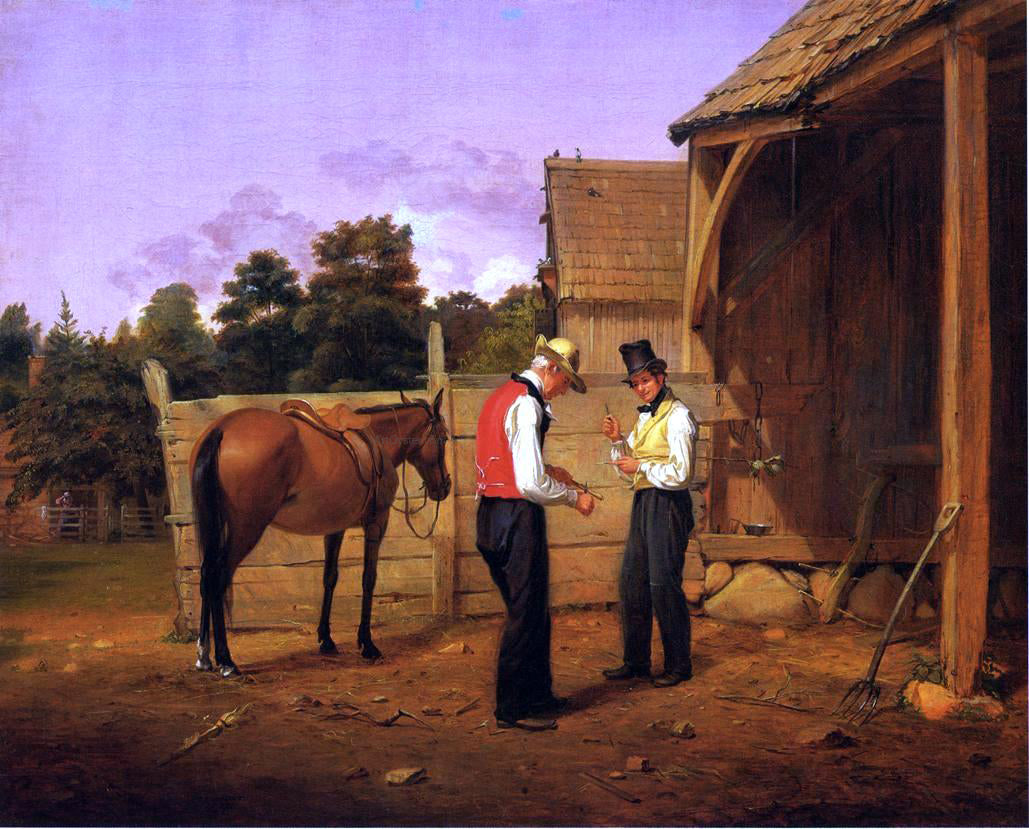 William Sidney Mount Barganing for a Horse - Canvas Print