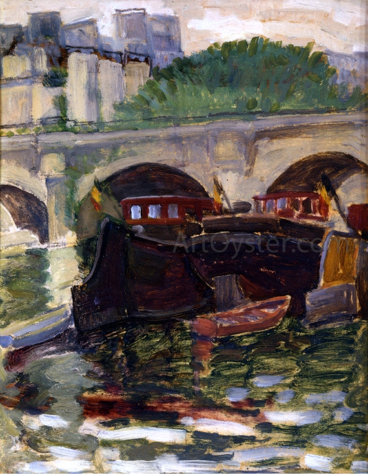 Henri Edmond Cross Barges - Canvas Print