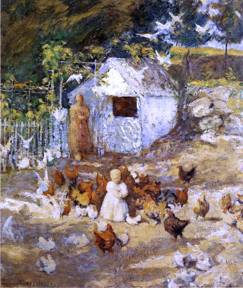 John Twachtman Barnyard - Canvas Print