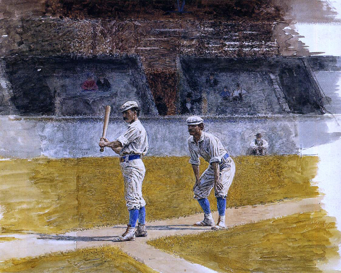 Thomas Eakins Baseball Players Practicing - Canvas Print