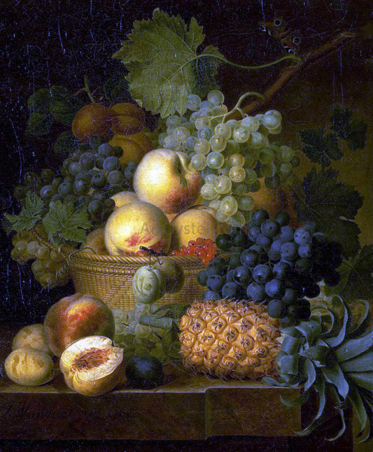 Jan Frans Van Dael Basket of Fruit - Canvas Print