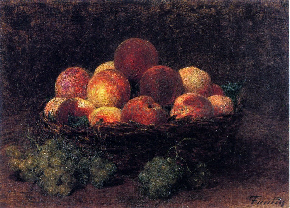 Henri Fantin-Latour Basket of Peaches - Canvas Print
