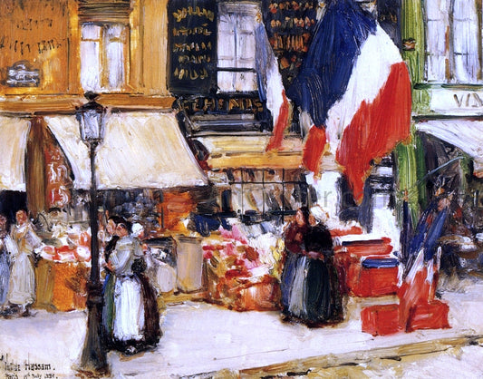Frederick Childe Hassam Bastille Day, Boulevard Rochechouart, Paris - Canvas Print