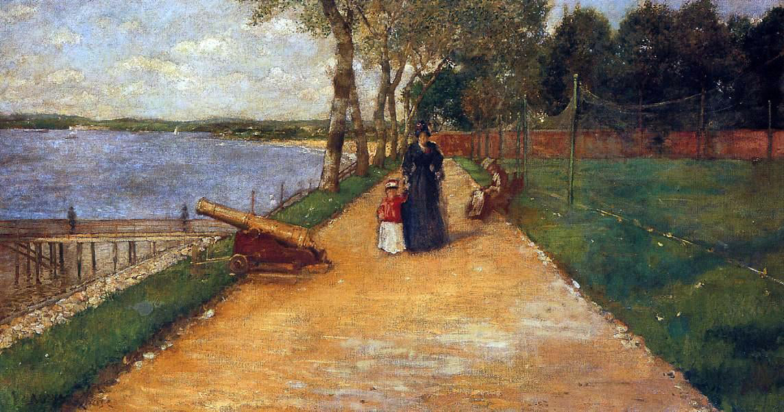 William Merritt Chase Bath Beach - a Sketch - Canvas Print