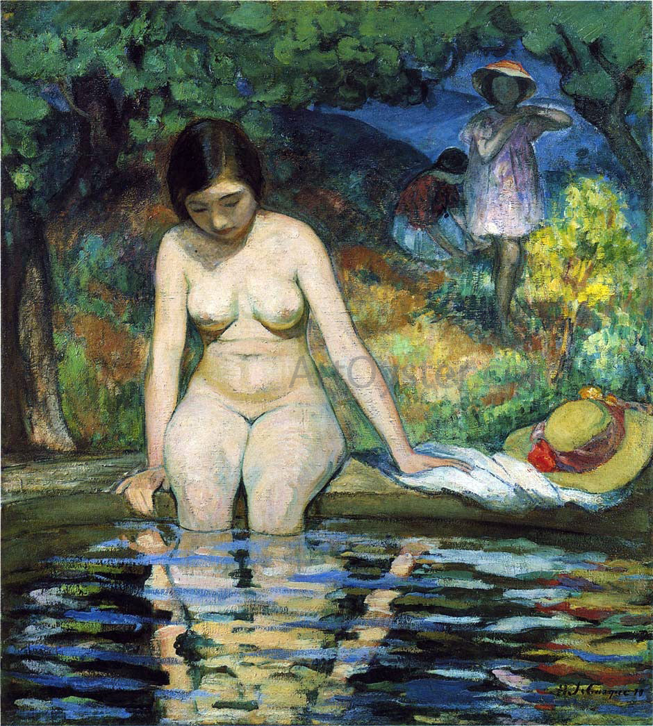 Henri Lebasque A Bather - Canvas Print