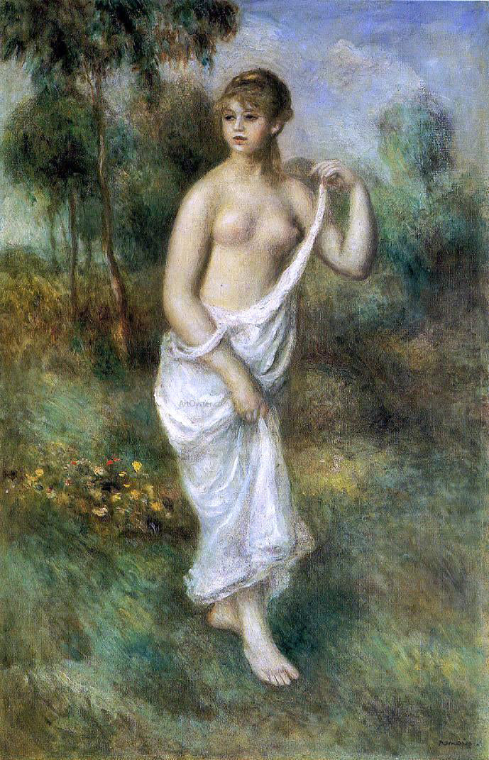 Pierre Auguste Renoir Bather - Canvas Print