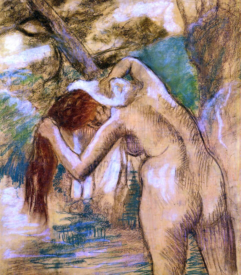 Edgar Degas Bather by the Water - Canvas Print