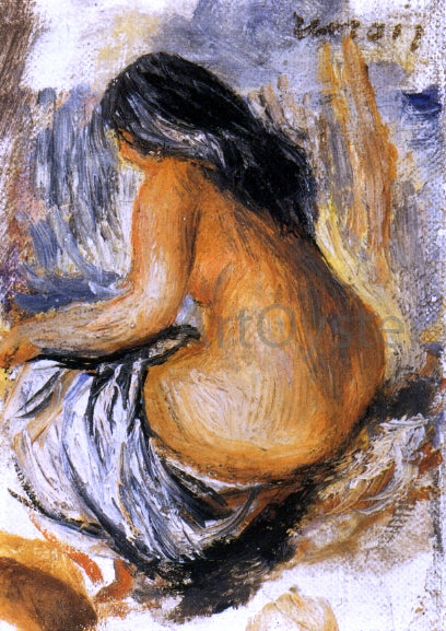 Pierre Auguste Renoir Bather from the Back - Canvas Print