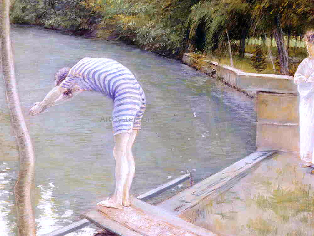 Gustave Caillebotte Bathers, Banks of the Yerres - Canvas Print
