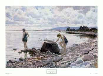 Paul-Gustave Fischer Bathers on the Shore - Canvas Print