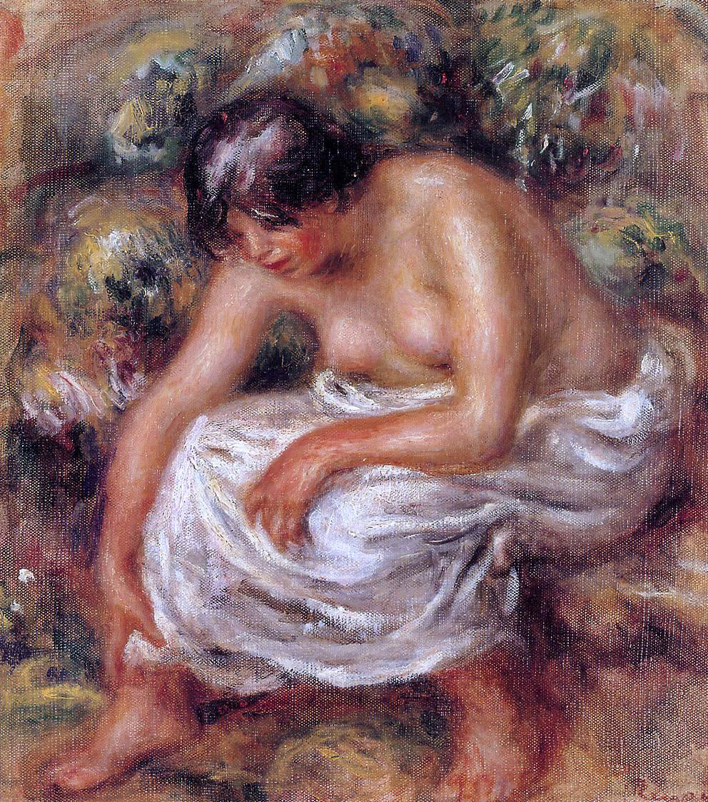 Pierre Auguste Renoir Bathing - Canvas Print