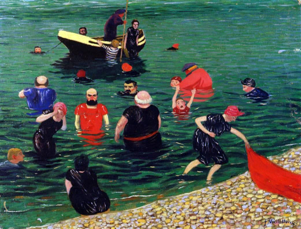 Felix Vallotton Bathing - Canvas Print