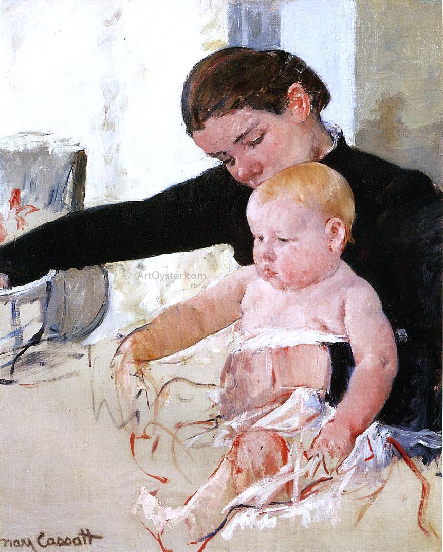 Mary Cassatt Bathing the Young Heir - Canvas Print