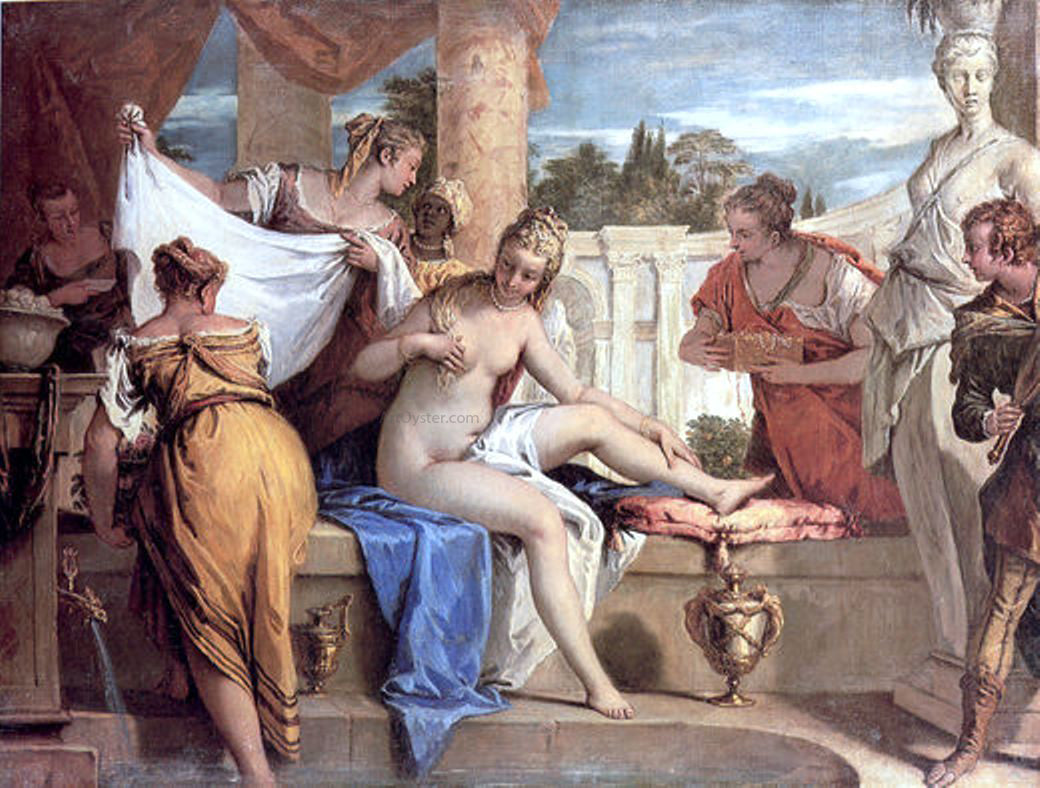 Sebastiano Ricci Bathsheba in her Bath - Canvas Print