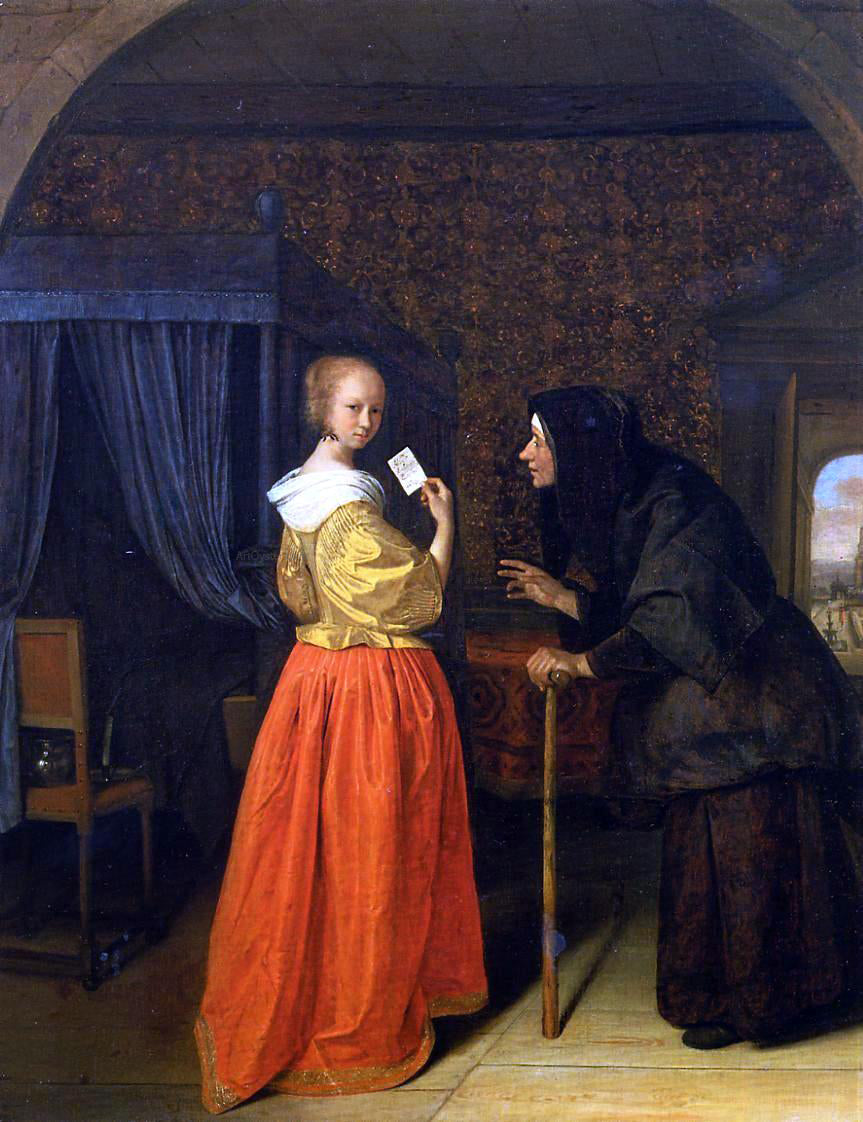 Jan Steen Bathsheba Receiving David's Letter - Canvas Print