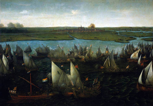 Hendrick Cornelisz Vroom Battle of Haarlemmermeer - Canvas Print