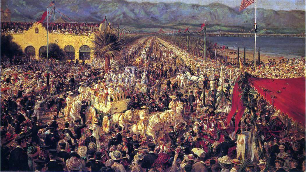 Alexander Harmer Battle of the Flowers, Fleet Festival - Canvas Print