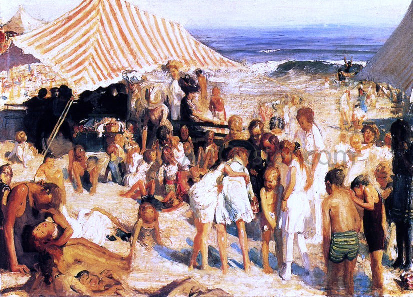George Wesley Bellows Beach at Coney Island - Canvas Print