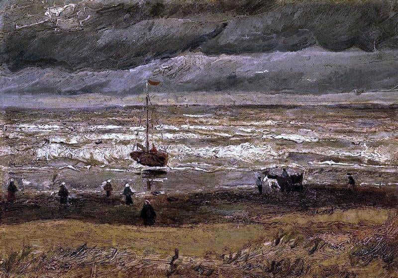 Vincent Van Gogh Beach at Scheveningen in Stormy Weather - Canvas Print