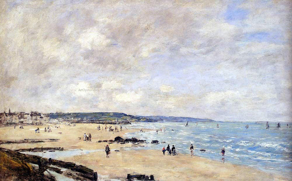 Eugene-Louis Boudin Beach at Trouville - Canvas Print