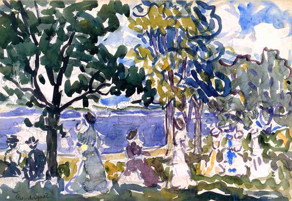 Maurice Prendergast Beach Promenade - Canvas Print