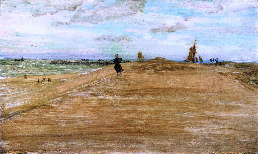 James McNeill Whistler Beach Scene - Canvas Print