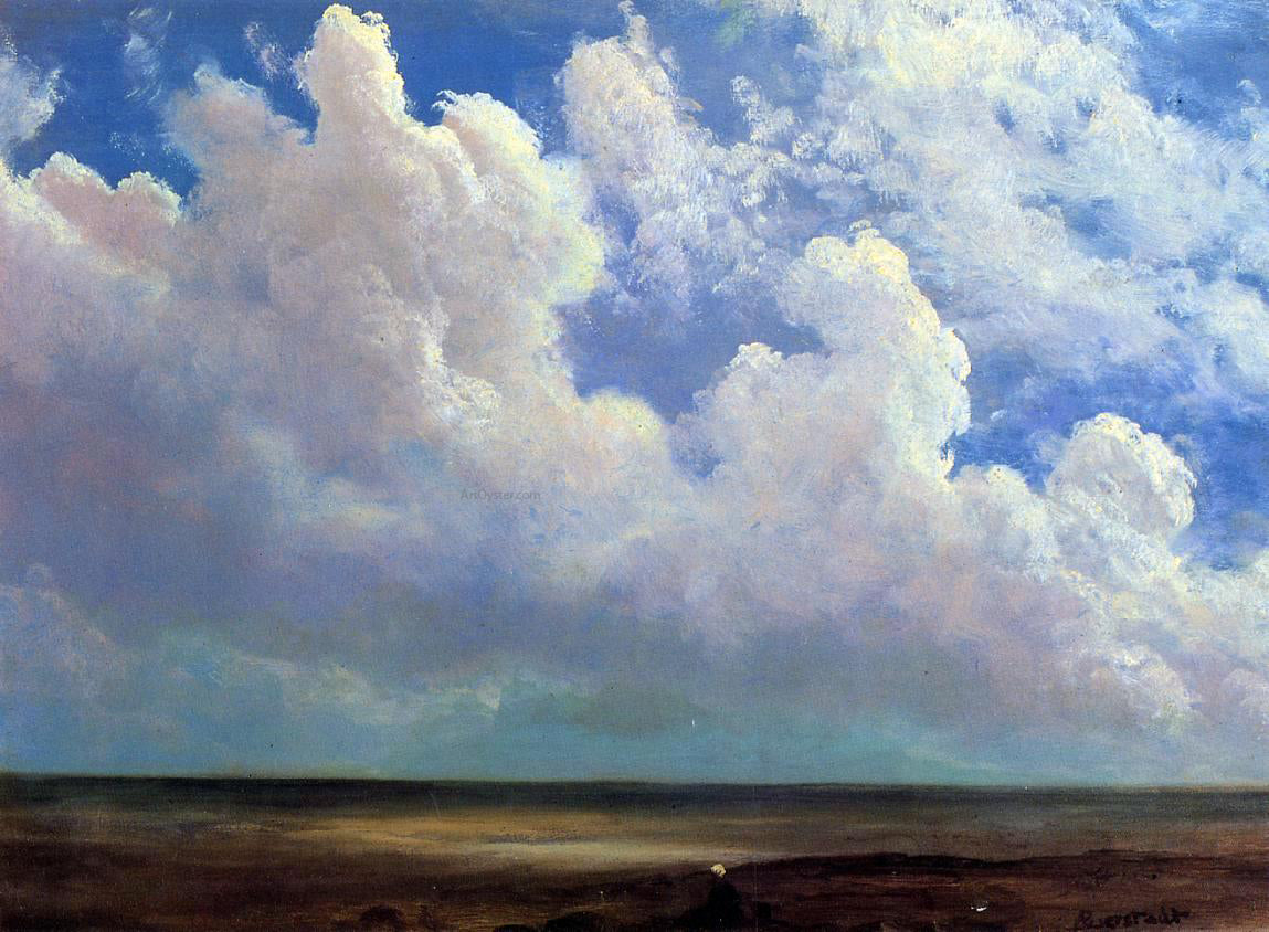 Albert Bierstadt Beach Scene - Canvas Print