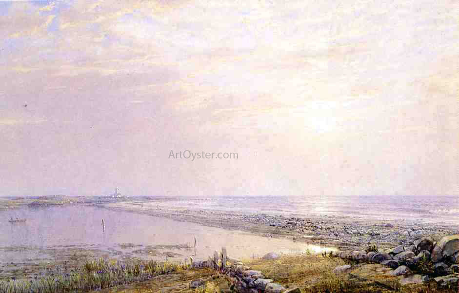William Trost Richards Beach Scene, Late Afternoon - Canvas Print