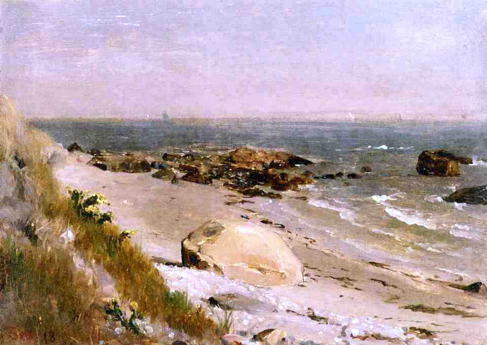 Thomas Worthington Whittredge Beach Scene, Narragansett Bay - Canvas Print