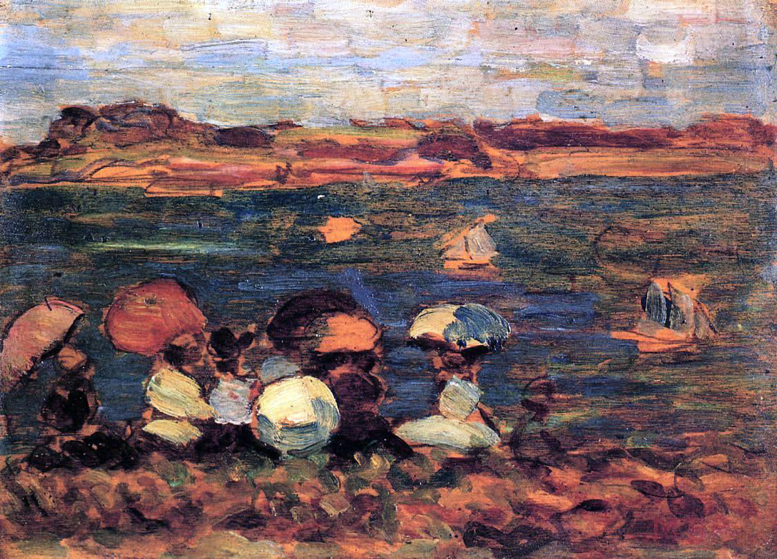 Maurice Prendergast Beach Scene, St. Malo - Canvas Print