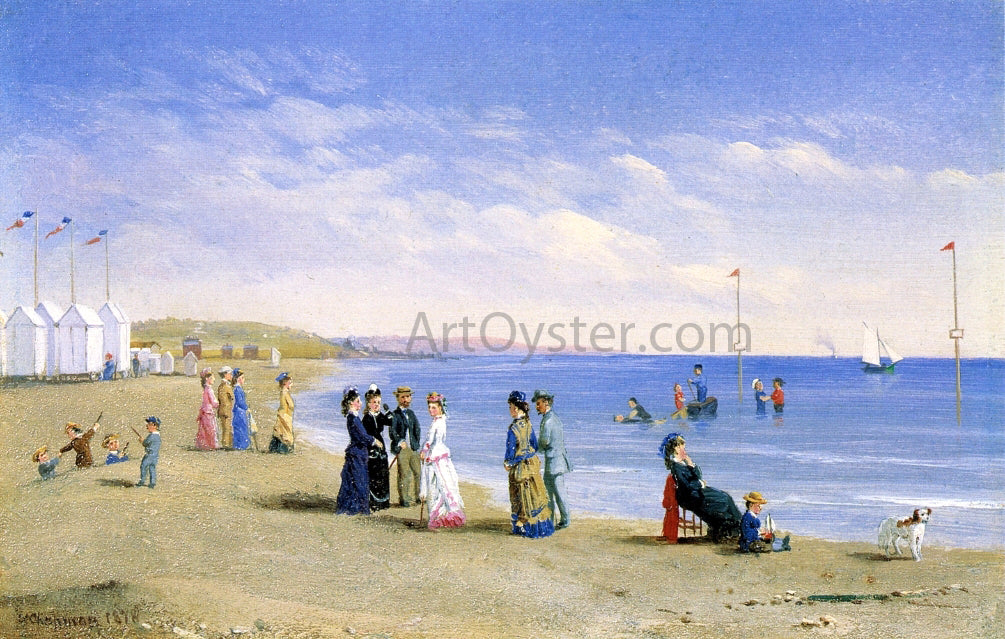 Conrad Wise Chapman Beach Scene, Trouville-sur-Mer - Canvas Print