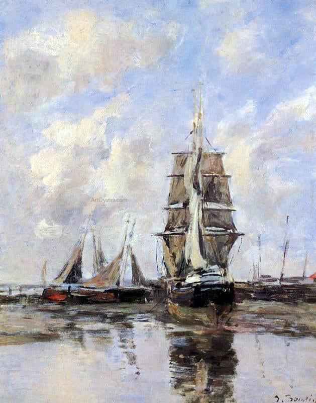 Eugene-Louis Boudin Beached Boats - Canvas Print
