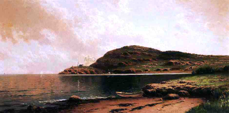 Alfred Thompson Bricher Beached Rowboat - Canvas Print