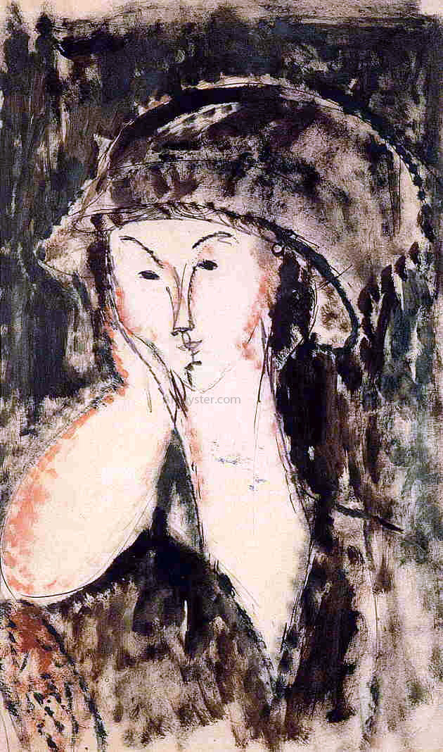 Amedeo Modigliani Beatrice Hastings Leaning on Her Elbow - Canvas Print