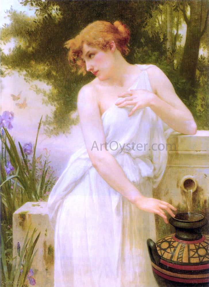 Guillaume Seignac Beauty At The Well - Canvas Print