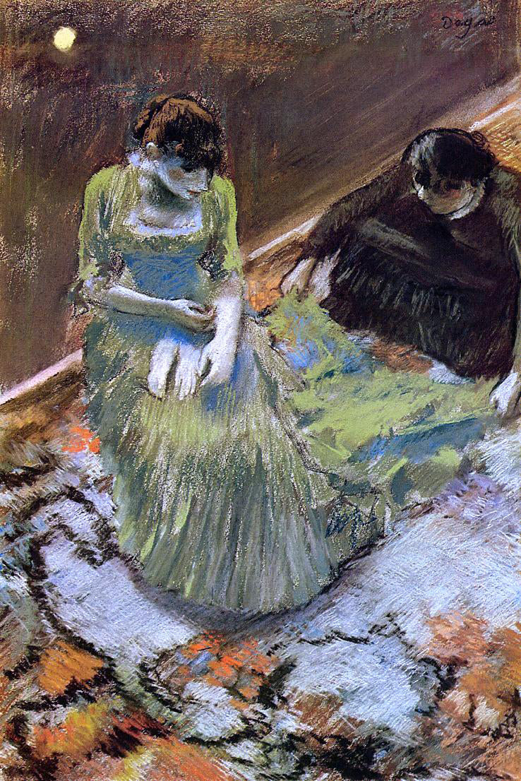 Edgar Degas Before the Curtain Call - Canvas Print