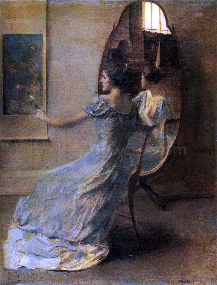 Thomas Wilmer Dewing Before the Mirror - Canvas Print