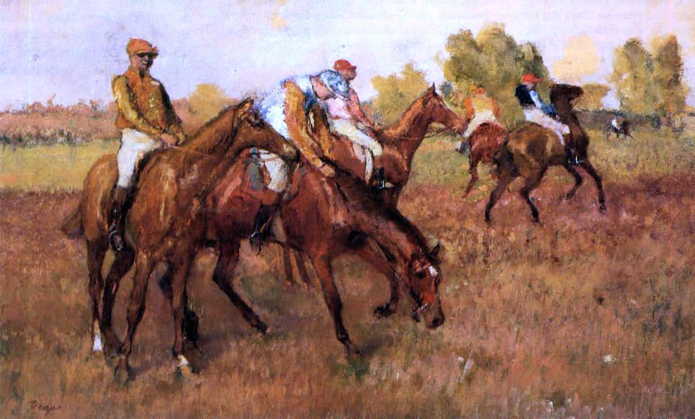 Edgar Degas Before the Race - Canvas Print