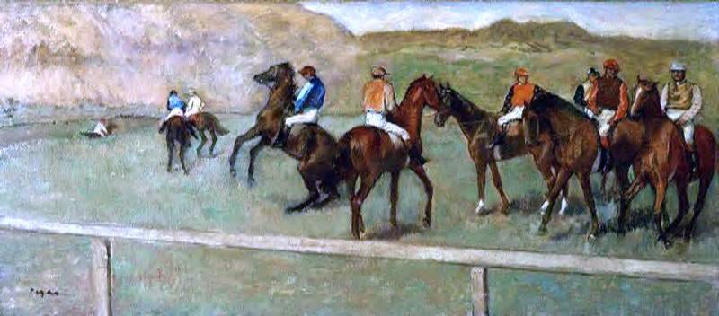Edgar Degas Before the Start - Canvas Print